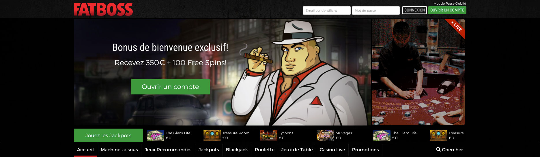 Fat Boss Casino Revue 2025 - Paradis des Jackpots